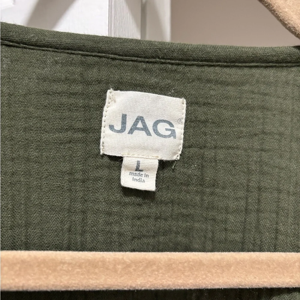Henley Long Sleeve Tee Army Green - Picture 7 of 8